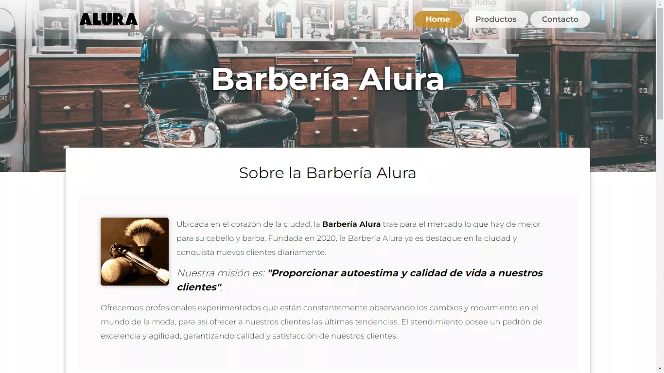 proyecto barberia alura opcional
